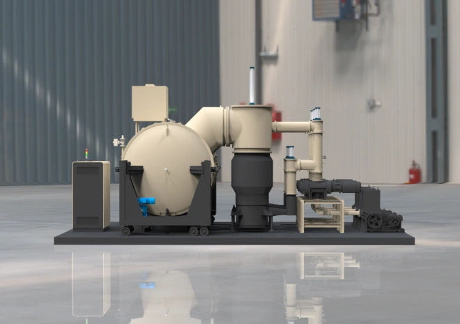 SIMUWU aluminum vacuum brazing furnace for heat exchanger production.