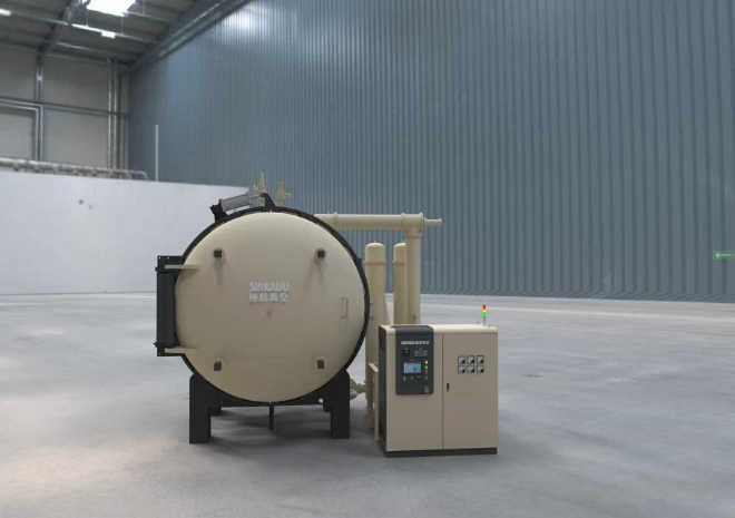 SIMUWU vacuum resistance sintering furnace with Siemens PLC control for high-precision titanium alloy powder metallurgy densification
