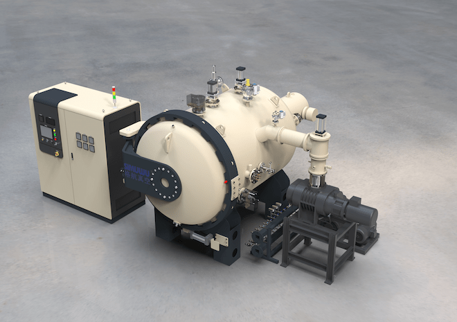 SIMUWU vacuum gas quenching furnace featuring an up-and-down air-blowing structure to resolve unidirectional cooling distortion
