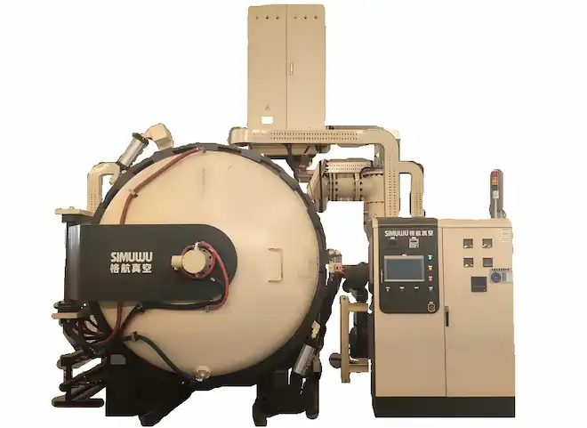 SIMUWU RVGQ vacuum gas quenching furnace featuring 360-degree high-pressure nitrogen cooling for precision mold steel processing