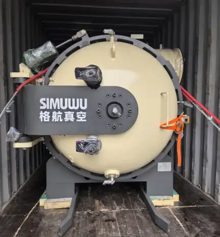 On-site packaging of the high-temperature vacuum brazing furnace prior to container shipment