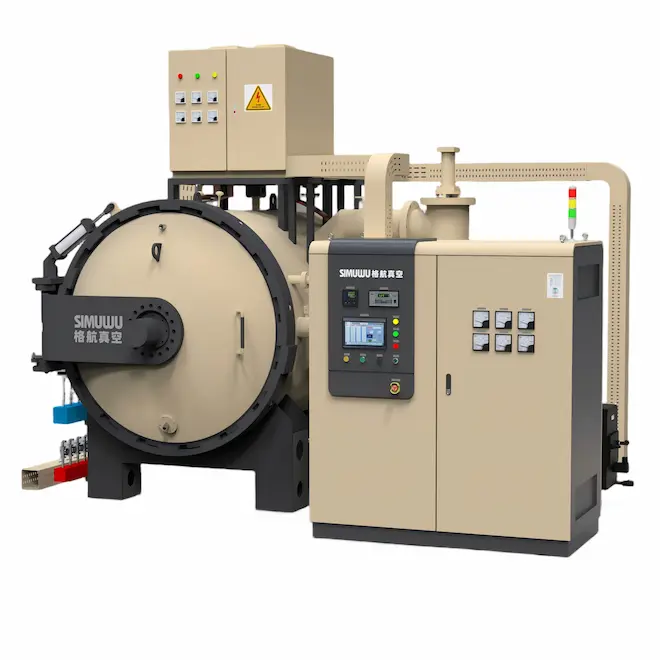 SIMUWU RHVB series vacuum brazing furnace with multi-zone heating and graphite fixturing for precise Inconel 718 superalloy joining