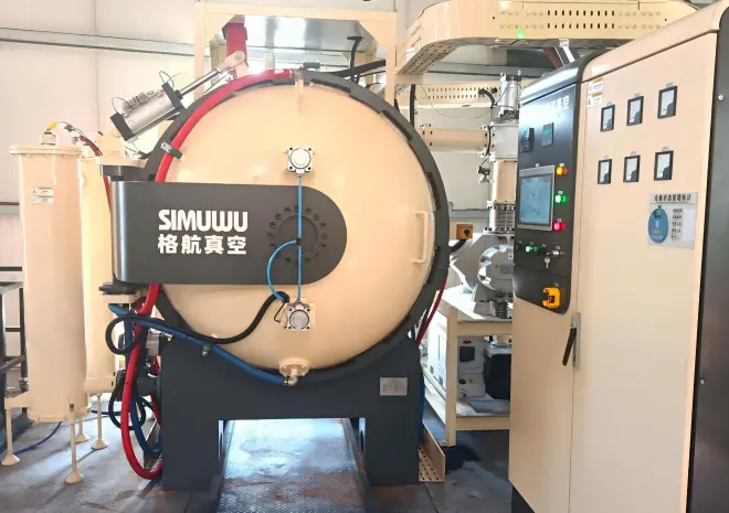 SIMUWU high-vacuum sintering furnace utilizing molybdenum or graphite heating elements for the precision densification of Al₂O₃ ceramic
