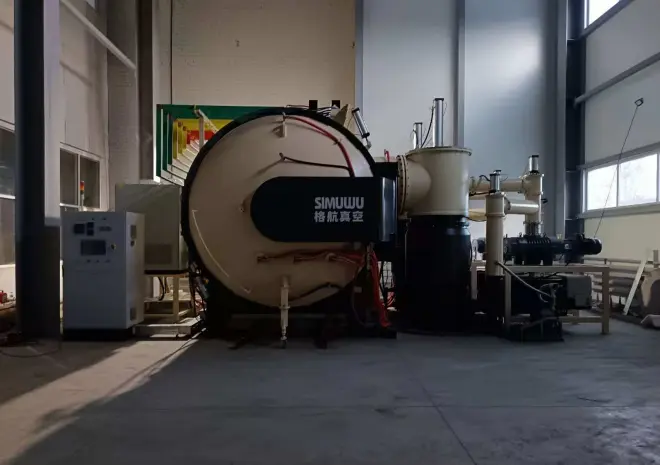 SIMUWU horizontal single-chamber vacuum brazing furnace with molybdenum heating elements for high-precision thermal management component manufacturing